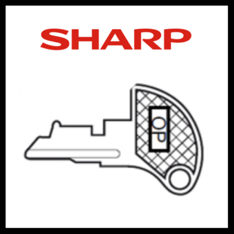Sharp kassa sleutels